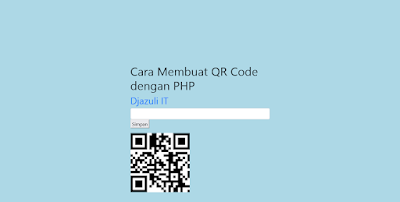 Buat Barcode QR Code dengan PHP