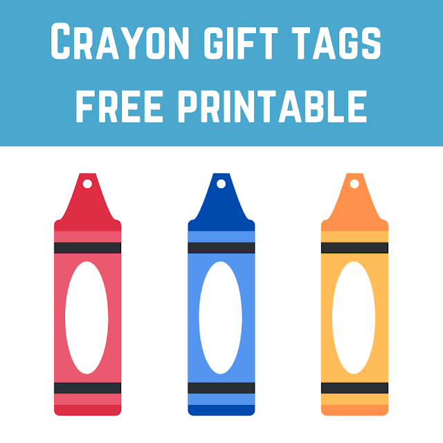 Crayon gift tags - free printable