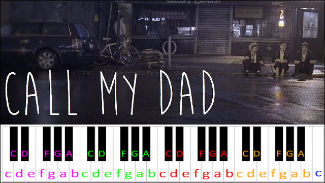 Call My Dad by AJR Piano / Keyboard Easy Letter Notes for Beginners