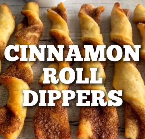 CINNAMON ROLL DIPPERS with 2-ingredient dough