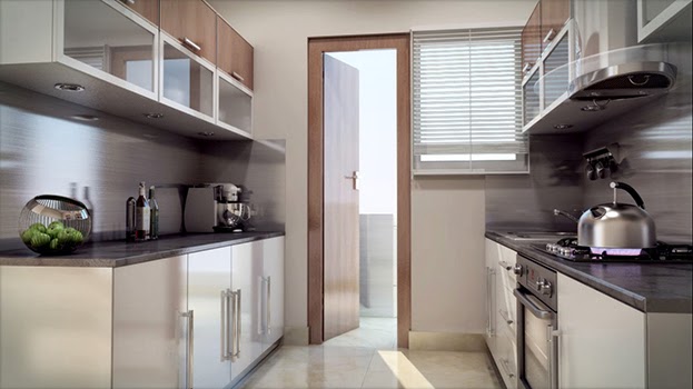 A well designed Modular Kitchen in SHRI Radha SkyGardens Noida Extension