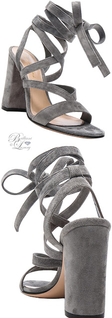 ♦Gianvito Rossi grey suede Janis sandal #pantone #shoes #grey #brilliantluxury