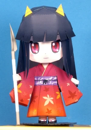 Hinomoto Oniko Papercraft Chibi by Cafetera