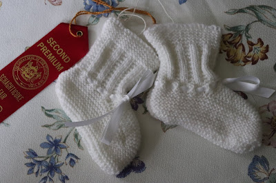 knitted baby booties