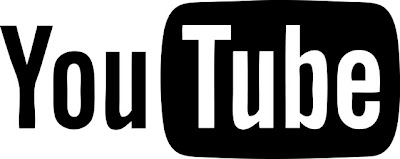 youtube logo black and white
