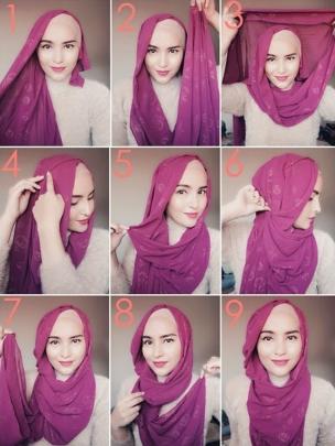 Tutorial Hijab Praktis Tanpa Menggunakan Banyak Jarum  FesyenZee Blogs