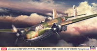 Hasegawa 1/72 Mitsubishi G3M2/G3M3 TYPE 96 ATTACK BOMBER (NELL) MODEL 22/23 'MIHORO Flying Group' (02407) English Color Guide & Paint Conversion Chart