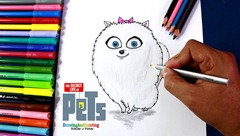 Como dibujar a Gidget (Vida Secreta de tus Mascotas) - How to draw Gidget (The Secret Life of Pets)
