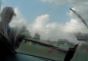 Soapy car window