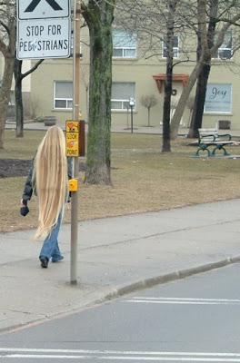 Long Blond Hair Cut