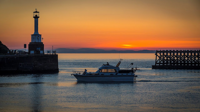 Photo of Ravensdale returning to Maryport just after sunset. Photo by Jan Fialkowski