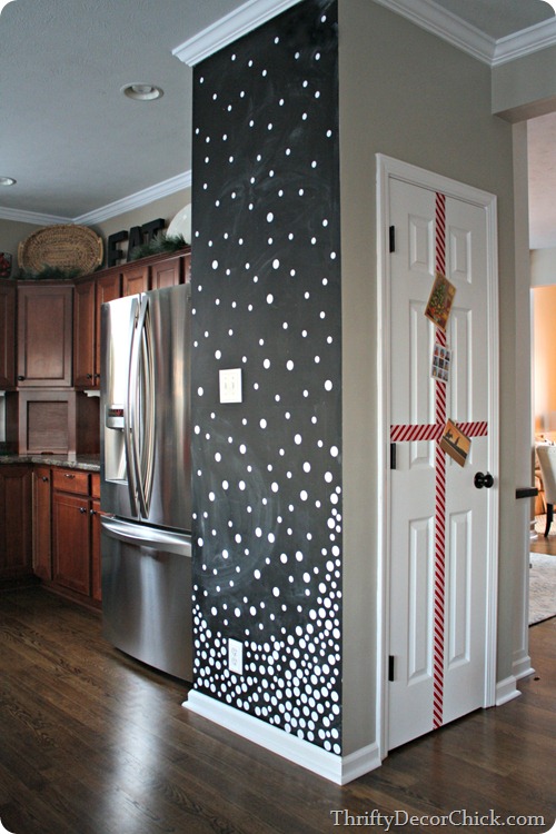 Chalkboard with "snow"