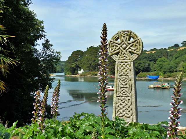 Celtic Cross at St.Just in Roseland, Cornwall