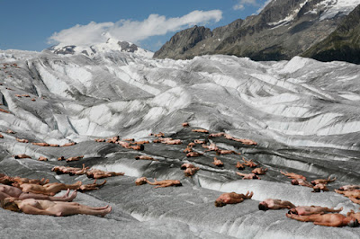 Hundreds posing naked at Swiss alps for a photo shoot