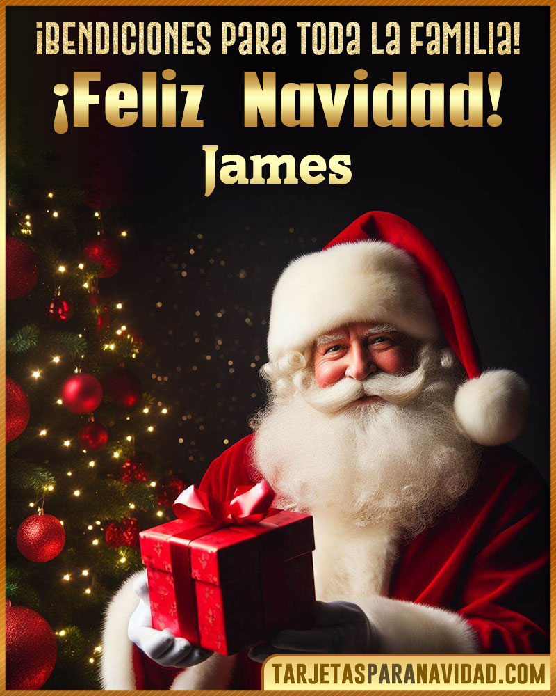 Tarjetas de Papá Noel para James