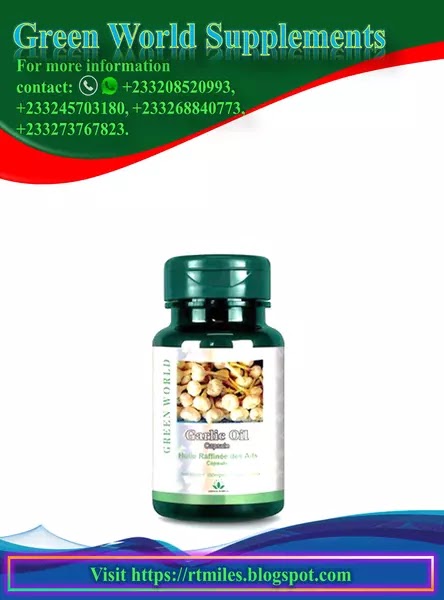 Green World Garlic Oil Softgels prevents tumors, lowers blood cholesterols and prevents infections