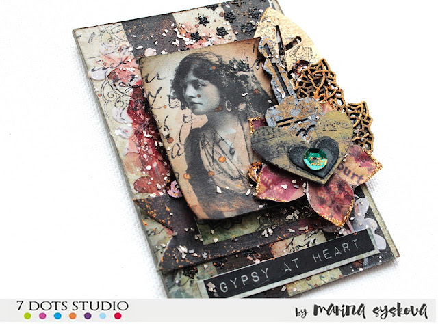 @marinasyskova #scrapbooking #atc #artisttradingcard #7dotsstudio #mixedmedia