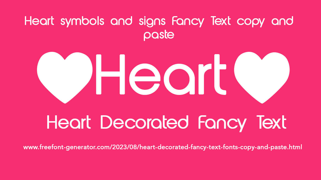 Heart Decorated Fancy Text Fonts Copy and Paste