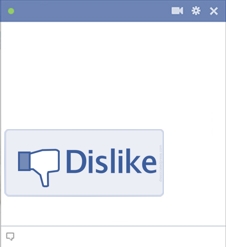 Dislike Button For Facebook Chat