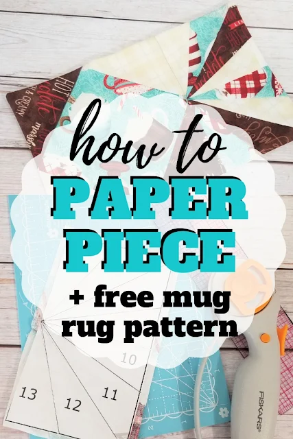 Learn how to paper piece with these free mug rug patterns.