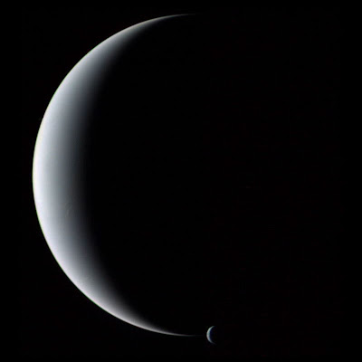 Crescent Neptune and Triton