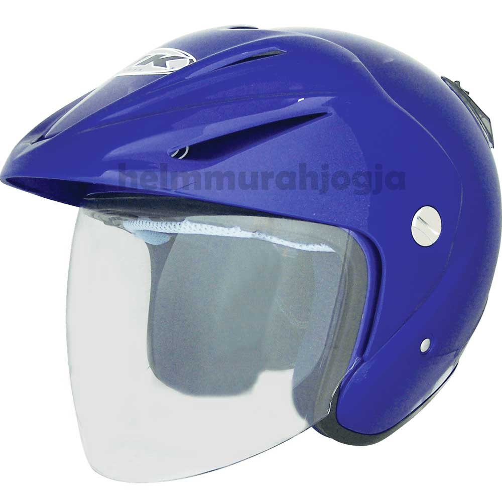 helm ink warna biru