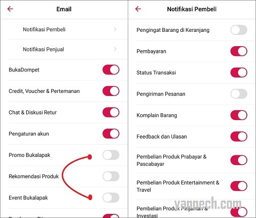 Cara Menonaktifkan Notifikasi Bukalapak di Email Dengan Mudah