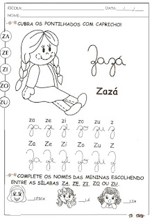 Atividades alfabetização com a letra Z