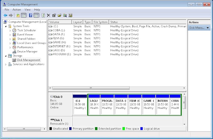 Cara Partisi HardDisk di Windows7 tanpa Software