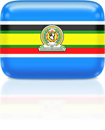 East African Community flag clipart rectangular