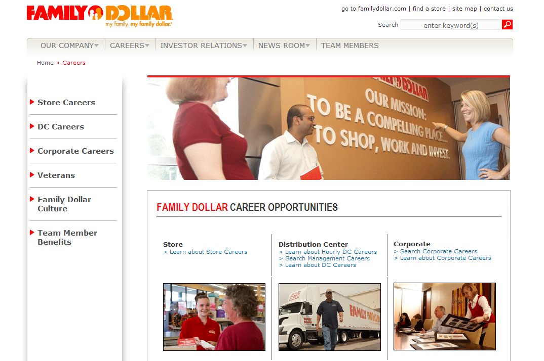 Family Dollar Job Application - Career Opportunities