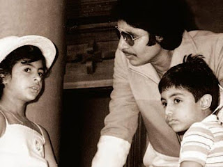 Abhishek with his father & sister