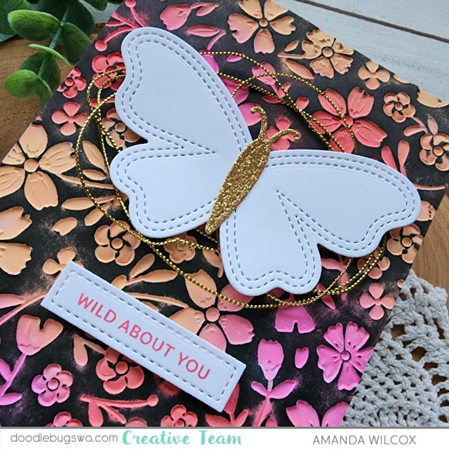 Pretty Pink Posh Stitched Butterflies