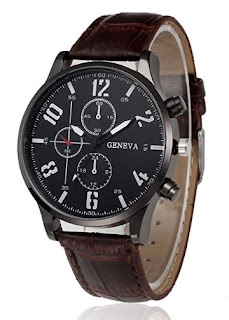 Auwer Watch Mens, Big promotion ! Retro Design Leather Band Mens Analog Watch Geneva Mens Wrist Watch