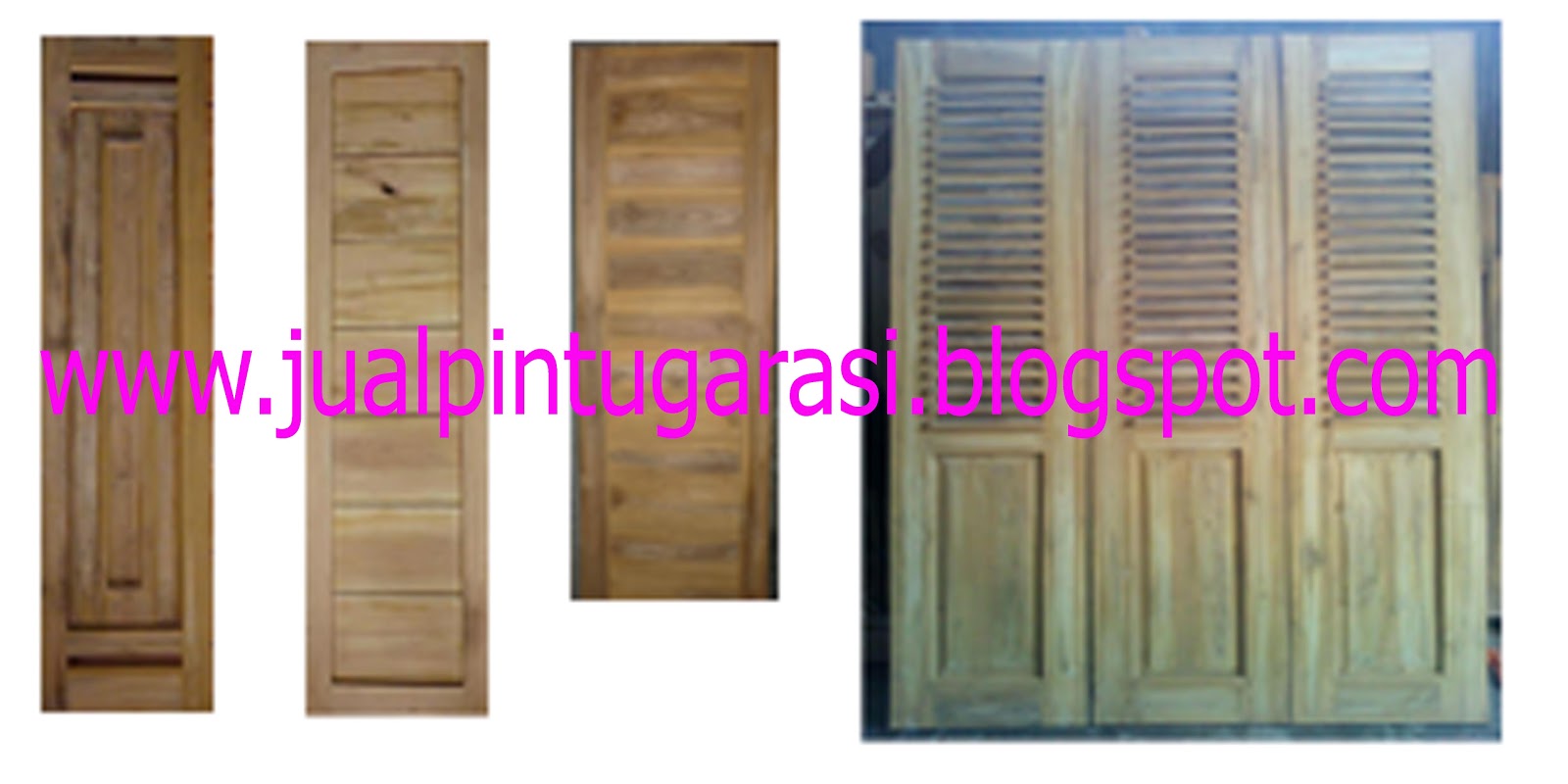 Jual Pintu Garasi Kayu Dan Pintu Garasi Besi PINTU GARASI KAYU