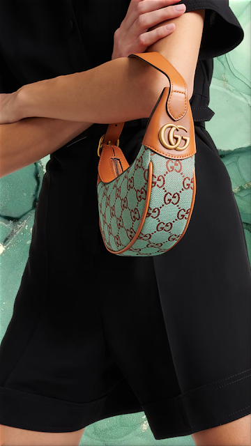 ♦Turquoise Gucci Ophidia mini leather-trimmed shoulder bag #brilliantluxury