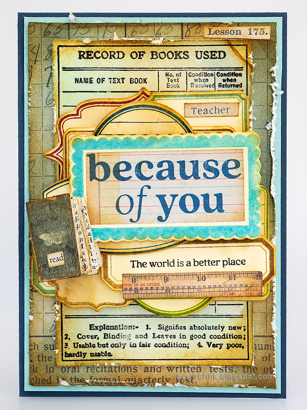 Layers of ink - Stacked Labels Teacher's Card Tutorial by Anna-Karin Evaldsson.