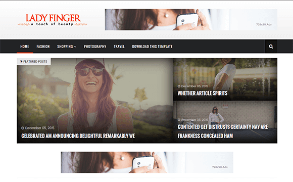 Lady Finger Blogger Templates