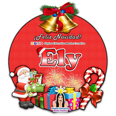 Nombre Ely - Cartelito por Navidad