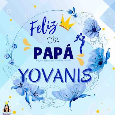 Solapín Feliz Día del Padre - Nombre Yovanis para imprimir gratis
