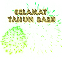 stiker png tahun baru background kembang api transparan