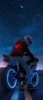 Wallpaper for iPhone Bike Biker Neon