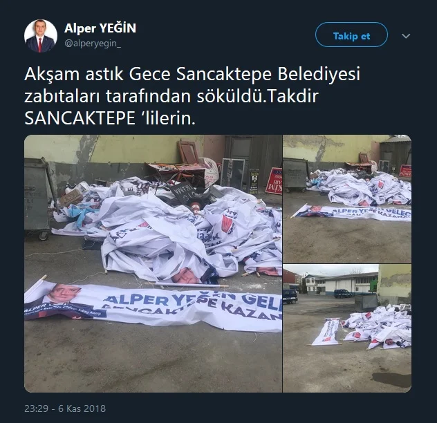 CHP'li aday adayının pankartları akşam asıldı, sabah söküldü2