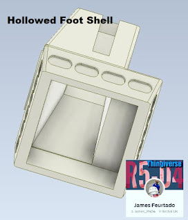 Hollowed outter foot shell