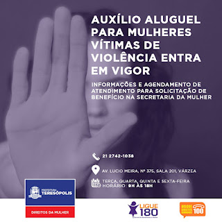 Auxílio aluguel para mulheres vítimas de violência em Teresópolis