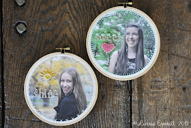 embroidery hoop art using printable cotton fabric transfers | Lorrie Everitt Studio