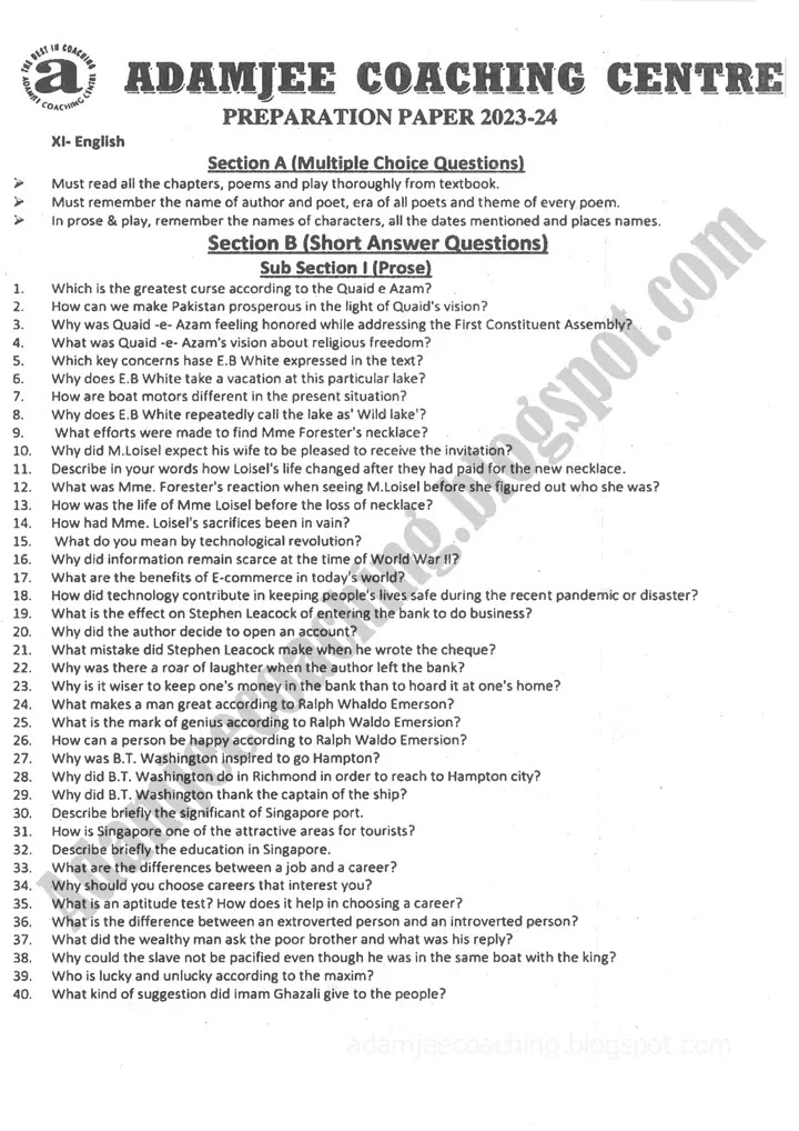 english-11th-adamjee-coaching-guess-paper-2024-science-group