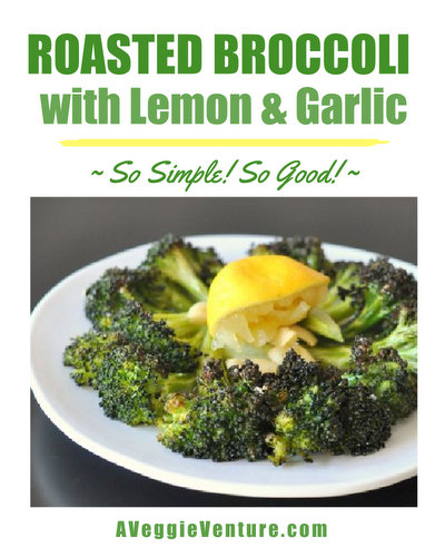 Roasted Broccoli with Lemon & Garlic, so simple, so good ♥ AVeggieVenture.com