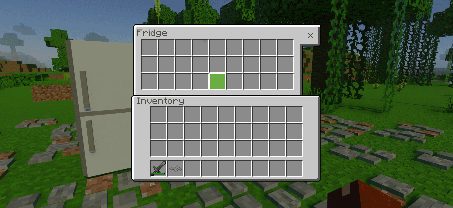 Fridge inventory slots