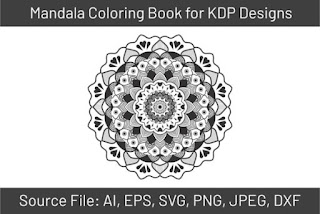 Mandala for Coloring Pages and Books SVG